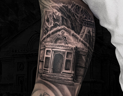 Black and Grey Pathway to Heaven Tattoo by Dimas Reyes TattooNOW