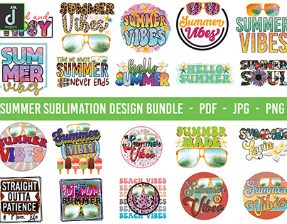 Summer sublimation bundle design