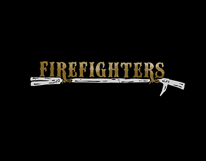 Halligan bar with firefighters lettering