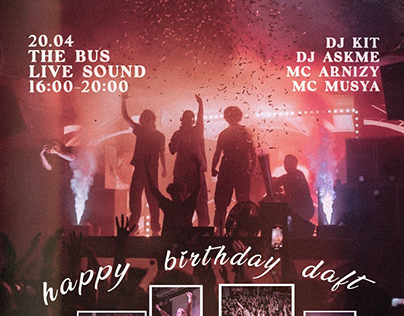 Banner for party, club party