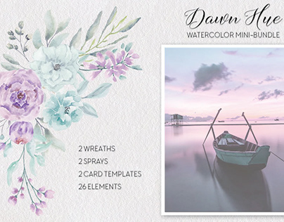 Dawn Hue: watercolor mini-bundle