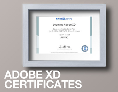 Learning Adobe XD certificates