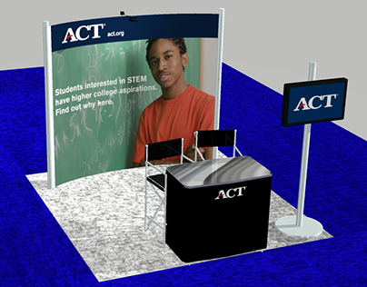 Ten foot back wall promoting ACT and STEM