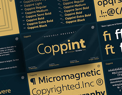 Coppint Font Family - Modern Sans Serif