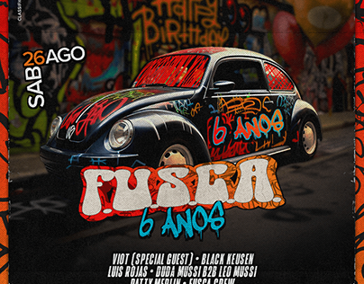 Campanha eventos | FUSCA 6 ANOS | Privilège BZ