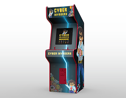 Arcade game + machine design | Cyber Invaders