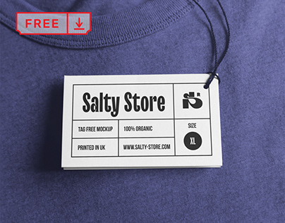 Free Clothing Tag Mockup