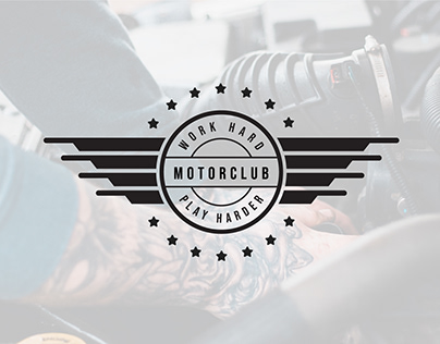 Simple vintage motorclub and mechanic logo design