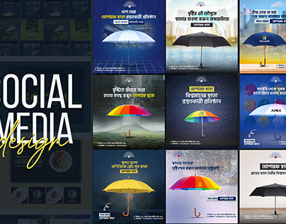 Social Media Banner Design । Umbrella Design
