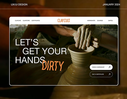 ClayCult | UX/UI design for pottery studio