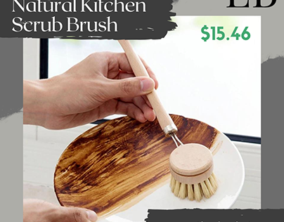 Efficient Natural Kitchen Scrub Brush | EtherBasket
