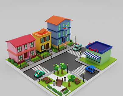 Low Poly Town 2