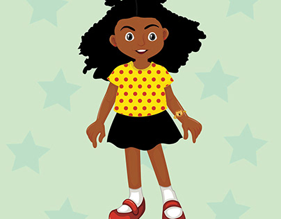 African American girl character
