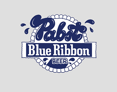 Blue Pabst Cartoon Custom