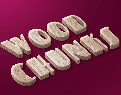 Wood Chunks Freebie Text Style PSD