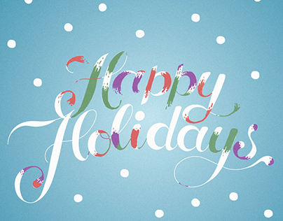 Happy Holidays Lettering Animation