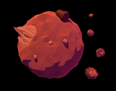 Animated Low Poly Planets