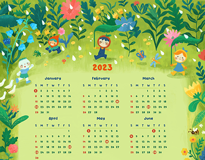 Calendar Illustration 2023 Huma