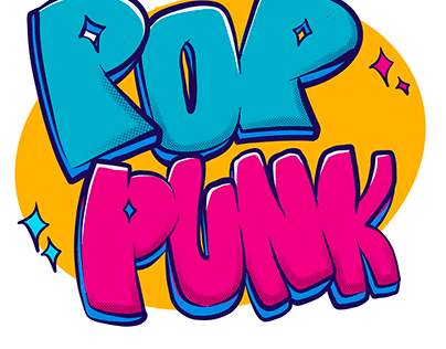 Pop punk font logo