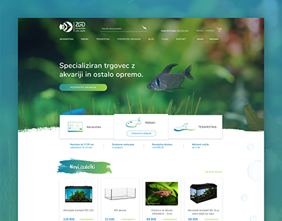 Ecommerce web design - Aquarius