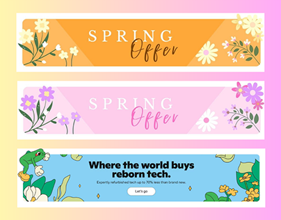 Banner ADS and Hero Images Illustrative Designs