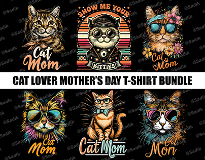 Cat Lover Mother's Day T-shirt Bundle