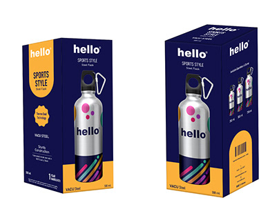Water Bottle Packaging Design and Mockup