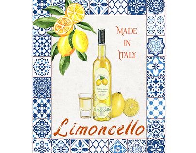 Project thumbnail - Vintage limoncello poster