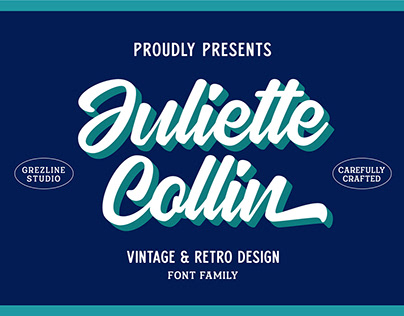 Juliette Collin - Vintage Font Family