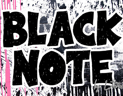 Black Note Display Font