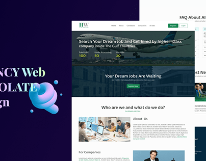 Agency web template design