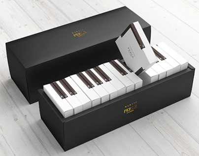 Piano cake packaging - MARAIS