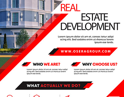 Real estate brochure with multiply colors
