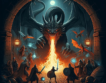 image inspiré de Donjon et Dragon 🐉🧙‍♂️🧝‍♂️