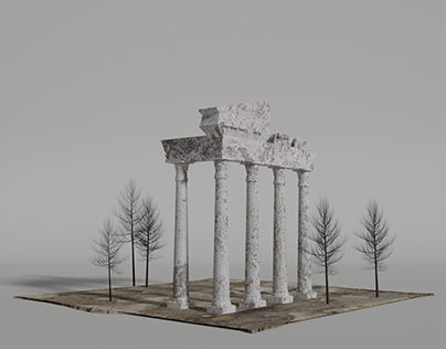 3D realistic render, Apollon Temple from Turkey