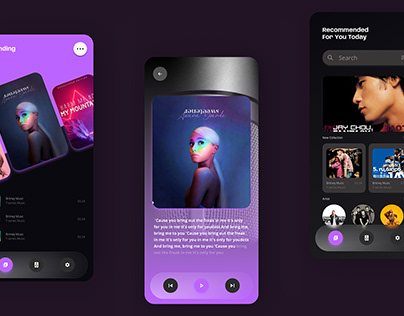 Trending Music App Design by Nevina Infotech