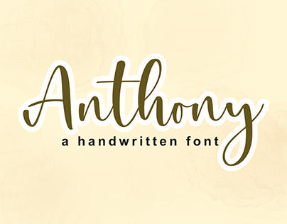 Anthony a Cursive Handwritten Font