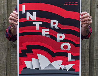Interpol Australia gig posters