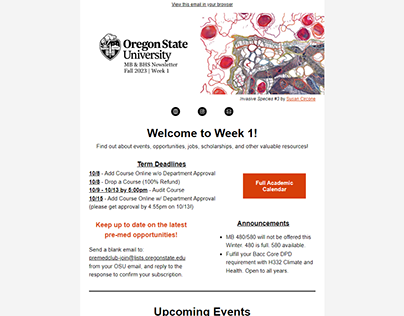 OSU Dept. Newsletter and Banner Designs
