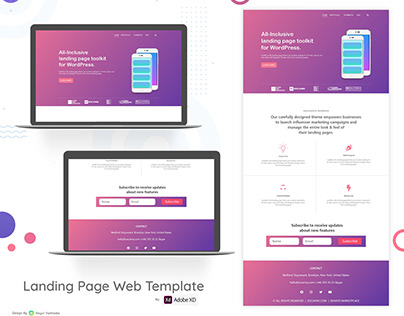 Landing Page UI Design (copied from ThemeForest)