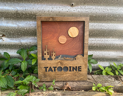 Tatooine Wood Carving