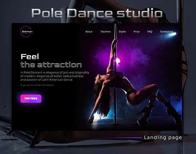 Pole dance studio "Bielman" Landing page