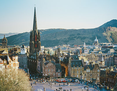 Vibe of Edinburgh City Street View Scenery photography