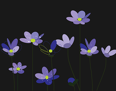 May - Blue anemones