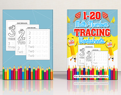 Math number TRACING Worksheets Book Cover