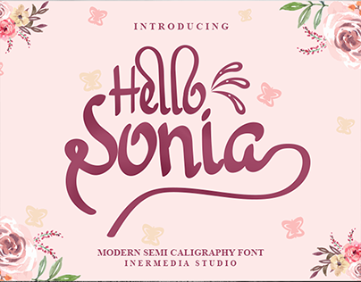Hello Sonia Font | Best Font Script Font
