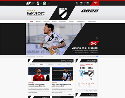 Website of Danubio Fútbol Club