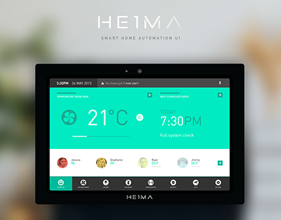 HEIMA - Smart Home Automation UI Concept