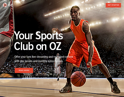 OZ - Landing Page for Sports (2016)