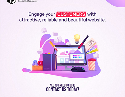 Enage your customers with beautiful website design.